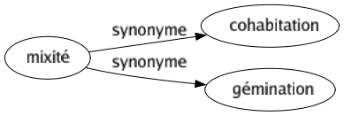 Synonyme de Mixité : Cohabitation Gémination 