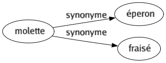 Synonyme de Molette : Éperon Fraisé 