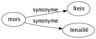 Synonyme de Mors : Frein Tenaillé 