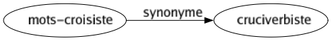 Synonyme de Mots-croisiste : Cruciverbiste 