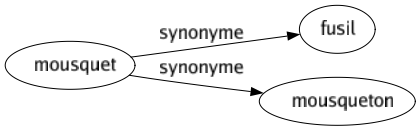 Synonyme de Mousquet : Fusil Mousqueton 