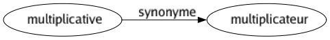 Synonyme de Multiplicative : Multiplicateur 