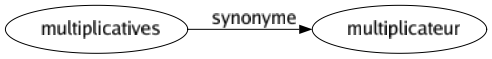 Synonyme de Multiplicatives : Multiplicateur 