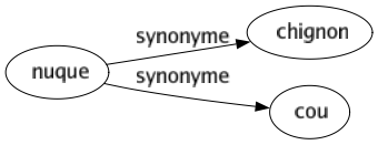 Synonyme de Nuque : Chignon Cou 