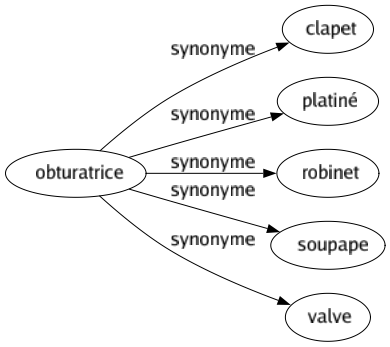 Synonyme de Obturatrice : Clapet Platiné Robinet Soupape Valve 