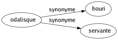 Synonyme de Odalisque : Houri Servante 