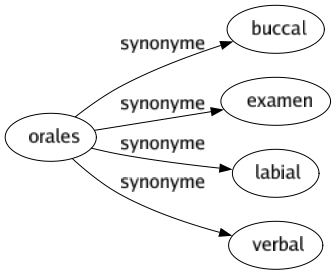 Synonyme de Orales : Buccal Examen Labial Verbal 