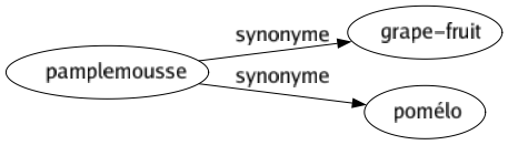 Synonyme de Pamplemousse : Grape-fruit Pomélo 