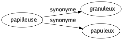 Synonyme de Papilleuse : Granuleux Papuleux 