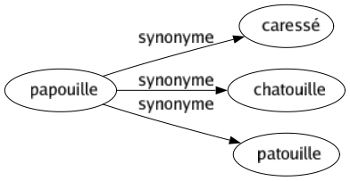 Synonyme de Papouille : Caressé Chatouille Patouille 