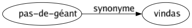 Synonyme de Pas-de-géant : Vindas 