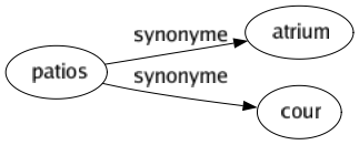 Synonyme de Patios : Atrium Cour 