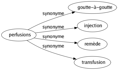 Synonyme de Perfusions : Goutte-à-goutte Injection Remède Transfusion 