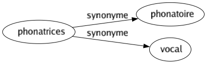 Synonyme de Phonatrices : Phonatoire Vocal 