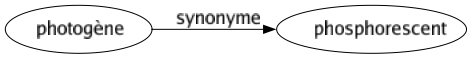 Synonyme de Photogène : Phosphorescent 