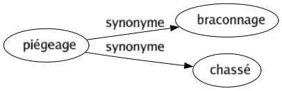 Synonyme de Piégeage : Braconnage Chassé 