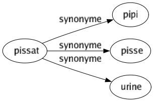 Synonyme de Pissat : Pipi Pisse Urine 