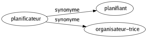 Synonyme de Planificateur : Planifiant Organisateur-trice 