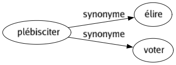 Synonyme de Plébisciter : Élire Voter 