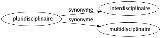 Synonyme de Pluridisciplinaire : Interdisciplinaire Multidisciplinaire 