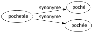 Synonyme de Pochetée : Poché Pochée 