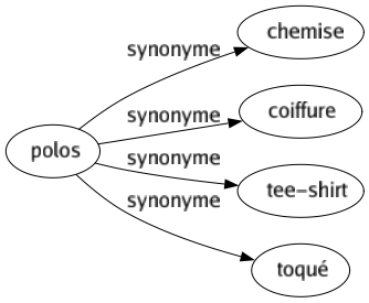 Synonyme de Polos : Chemise Coiffure Tee-shirt Toqué 