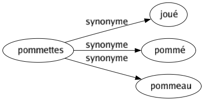 Synonyme de Pommettes : Joué Pommé Pommeau 