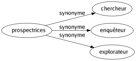 Synonyme de Prospectrices : Chercheur Enquêteur Explorateur 