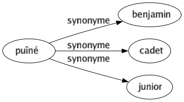 Synonyme de Puîné : Benjamin Cadet Junior 