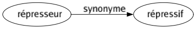 Synonyme de Répresseur : Répressif 