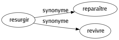 Synonyme de Resurgir : Reparaître Revivre 