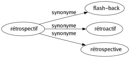 Synonyme de Rétrospectif : Flash-back Rétroactif Rétrospective 