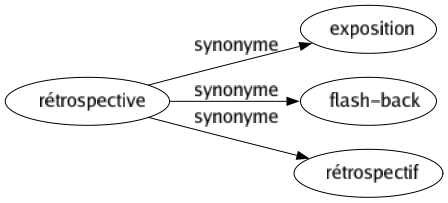 Synonyme de Rétrospective : Exposition Flash-back Rétrospectif 