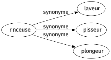 Synonyme de Rinceuse : Laveur Pisseur Plongeur 