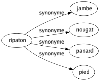 Synonyme de Ripaton : Jambe Nougat Panard Pied 