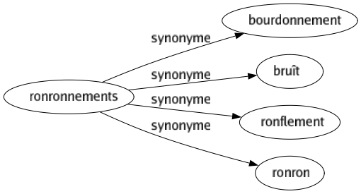 Synonyme de Ronronnements : Bourdonnement Bruît Ronflement Ronron 