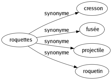 Synonyme de Roquettes : Cresson Fusée Projectile Roquetin 