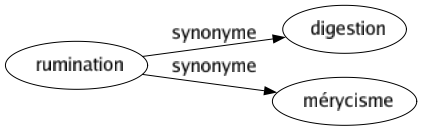 Synonyme de Rumination : Digestion Mérycisme 