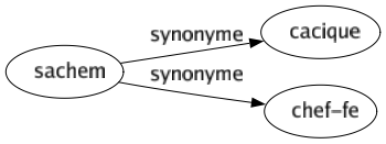 Synonyme de Sachem : Cacique Chef-fe 