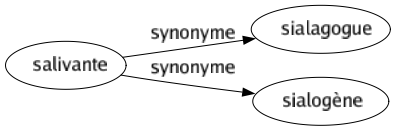 Synonyme de Salivante : Sialagogue Sialogène 