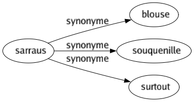 Synonyme de Sarraus : Blouse Souquenille Surtout 