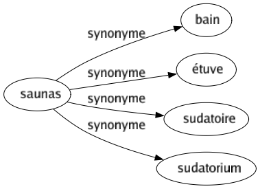 Synonyme de Saunas : Bain Étuve Sudatoire Sudatorium 