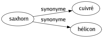 Synonyme de Saxhorn : Cuivré Hélicon 