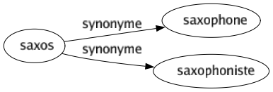 Synonyme de Saxos : Saxophone Saxophoniste 