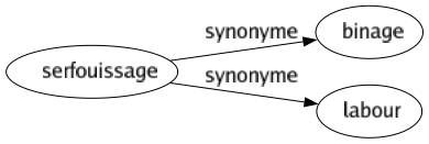 Synonyme de Serfouissage : Binage Labour 