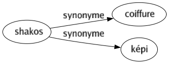 Synonyme de Shakos : Coiffure Képi 