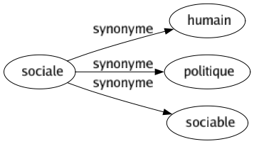 Synonyme de Sociale : Humain Politique Sociable 