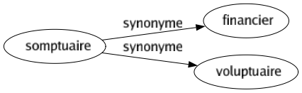 Synonyme de Somptuaire : Financier Voluptuaire 