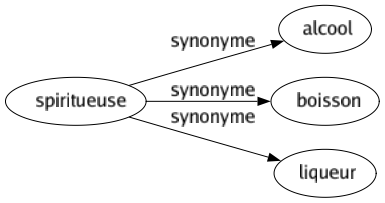 Synonyme de Spiritueuse : Alcool Boisson Liqueur 