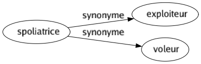 Synonyme de Spoliatrice : Exploiteur Voleur 